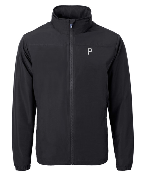 Pittsburgh Pirates Mono Cutter & Buck Charter Eco Recycled Mens Full-Zip Jacket BL_MANN_HG 1