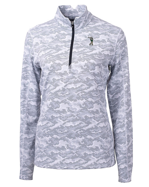 South Florida Bulls Swinging Rocky Cutter & Buck Traverse Stretch Eco Camo Print Quarter Zip Womens Pullover CC_MANN_HG 
