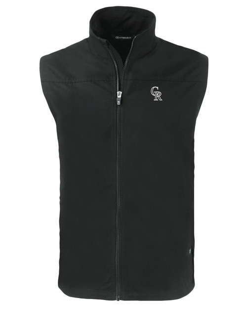 Colorado Rockies Mono Cutter & Buck Charter Eco Recycled Mens Full-Zip Vest BL_MANN_HG 1