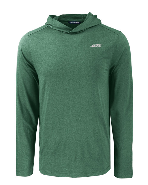 New York Jets Cutter & Buck Coastline Epic Comfort Eco Recycled Mens Hooded Shirt HT_MANN_HG 1