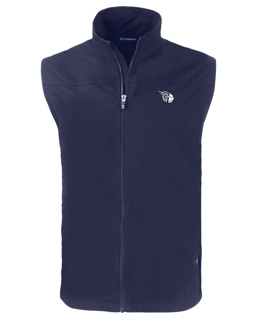 Cleveland Guardians Mono Cutter & Buck Charter Eco Full-Zip Mens Big & Tall Vest NVBU_MANN_HG 1