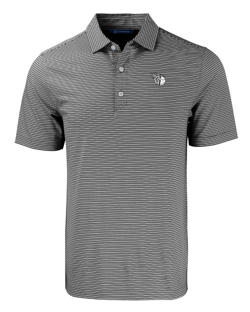 Cleveland Guardians Mono Cutter & Buck Forge Eco Double Stripe Stretch Recycled Mens Big &Tall Polo BLWH_MANN_HG 1