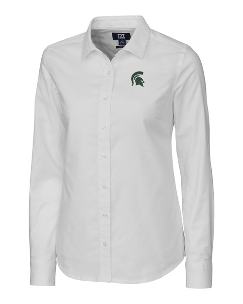 Michigan State Ladies' Stretch Oxford Shirt 1