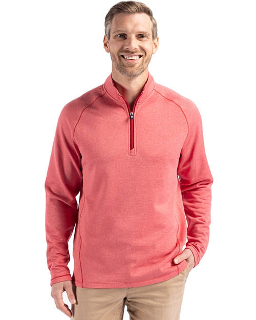 Cutter & Buck Peshastin Eco Fleece Recycled Mens Half Zip Pullover RDH_PRO_HG 1