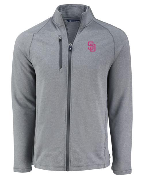San Diego Padres City Connect Cutter & Buck Peshastin Eco Fleece Recycled Mens Full Zip Jacket EGH_MANN_HG 1