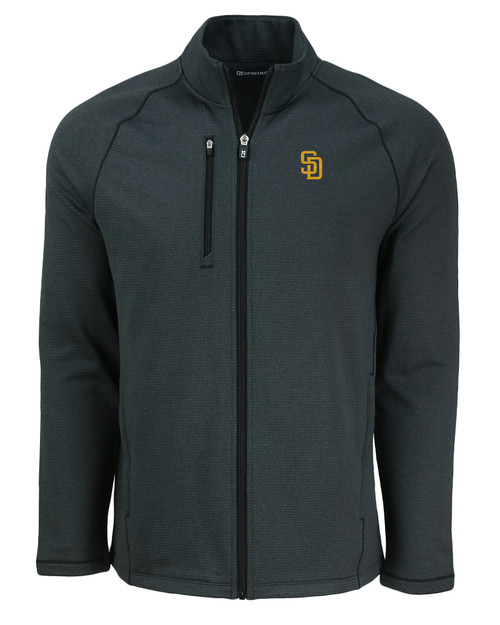 San Diego Padres Cutter & Buck Peshastin Eco Fleece Recycled Mens Full Zip Jacket BLH_MANN_HG 1
