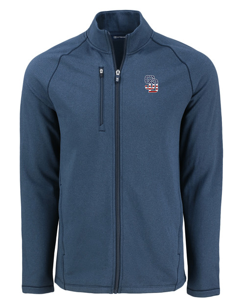 San Diego Padres Stars & Stripes Cutter & Buck Peshastin Eco Fleece Recycled Mens Full Zip Jacket NVH_MANN_HG 1