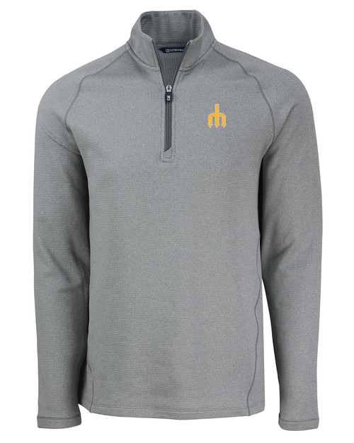 Seattle Mariners Cooperstown Cutter & Buck Peshastin Eco Fleece Recycled Mens Half Zip Pullover EGH_MANN_HG 1