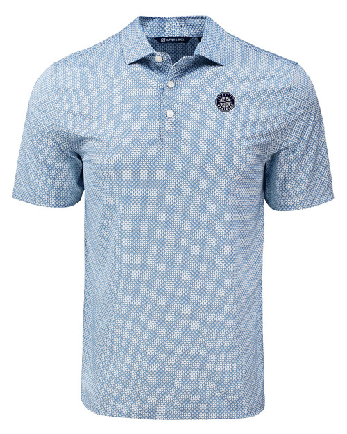 Seattle Mariners Mono Cutter & Buck Pike Eco Diamond Dot Print Recycled Mens Big & Tall Polo NVBU_MANN_HG 1