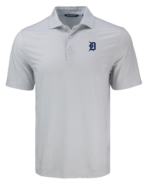 Detroit Tigers Cutter & Buck Pike Eco Diamond Dot Print Recycled Mens Big & Tall Polo POL_MANN_HG 1