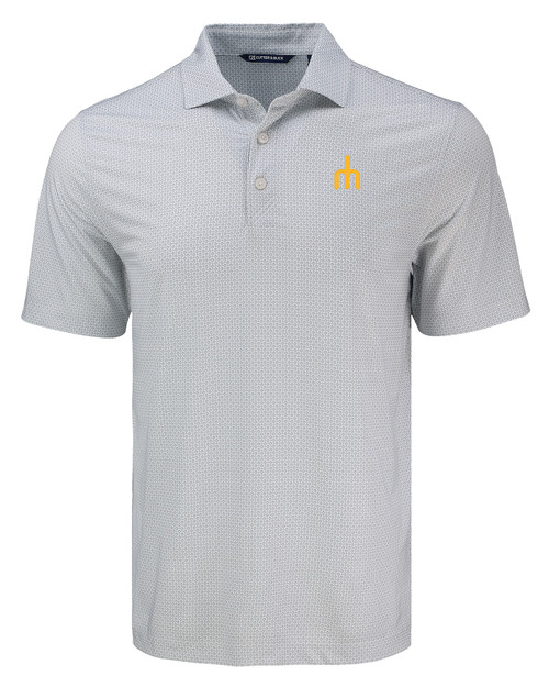 Seattle Mariners Cooperstown Cutter & Buck Pike Eco Diamond Dot Print Recycled Mens Big & Tall Polo POL_MANN_HG 1