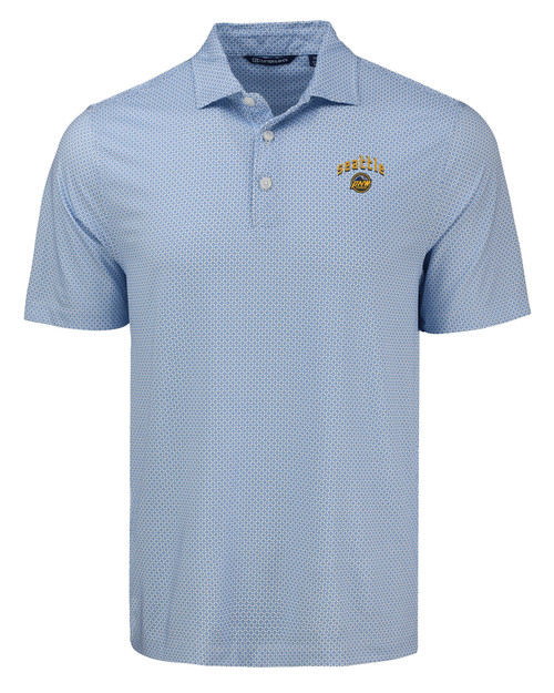 Seattle Mariners City Connect Cutter & Buck Pike Eco Diamond Dot Print Recycled Mens Polo TBL_MANN_HG 1