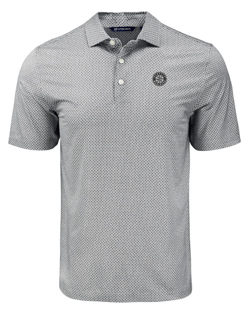 Seattle Mariners Mono Cutter & Buck Pike Eco Diamond Dot Print Recycled Mens Polo BL_MANN_HG 1