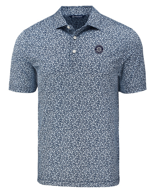 Seattle Mariners Mono Cutter & Buck Pike Eco Flora Print Recycled Mens Big & Tall Polo NVBU_MANN_HG 1