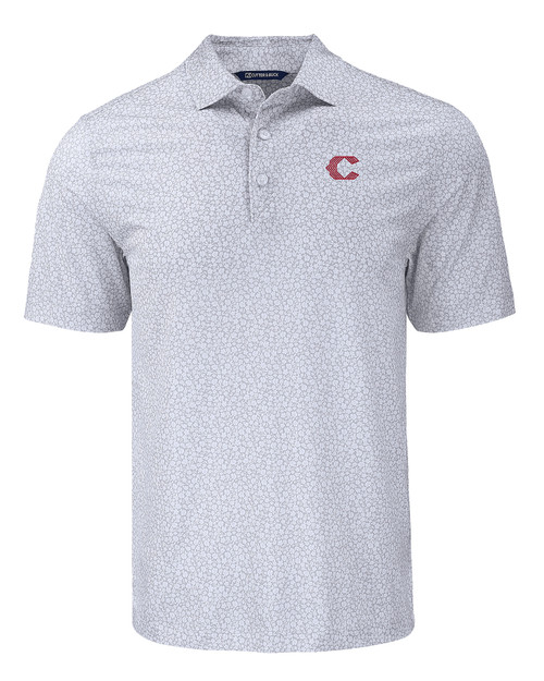 Cincinnati Reds City Connect Cutter & Buck Pike Eco Flora Print Recycled Mens Big & Tall Polo POL_MANN_HG 1