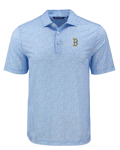 Boston Red Sox City Connect Cutter & Buck Pike Eco Flora Print Mens Polo ALS_MANN_HG 1