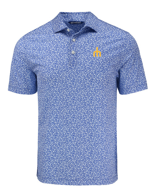 Seattle Mariners Cooperstown Cutter & Buck Pike Eco Flora Print Mens Polo CEN_MANN_HG 1