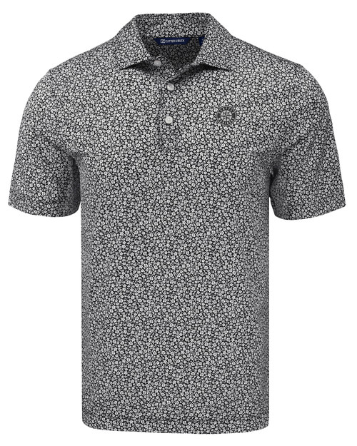 Seattle Mariners Mono Cutter & Buck Pike Eco Flora Print Mens Polo BL_MANN_HG 1