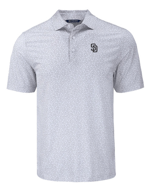 San Diego Padres Cutter & Buck Pike Eco Flora Print Mens Polo POL_MANN_HG 1