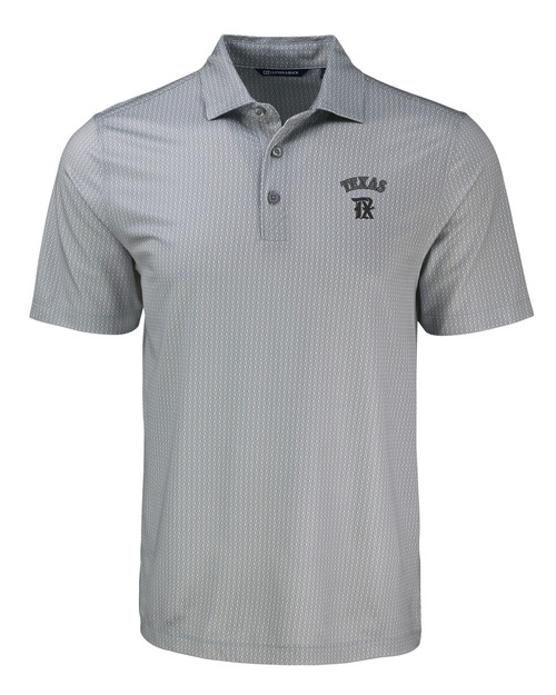 Texas Rangers City Connect Cutter & Buck Pike Eco Shadow Check Print Recycled Mens Big & Tall Polo POL_MANN_HG 1