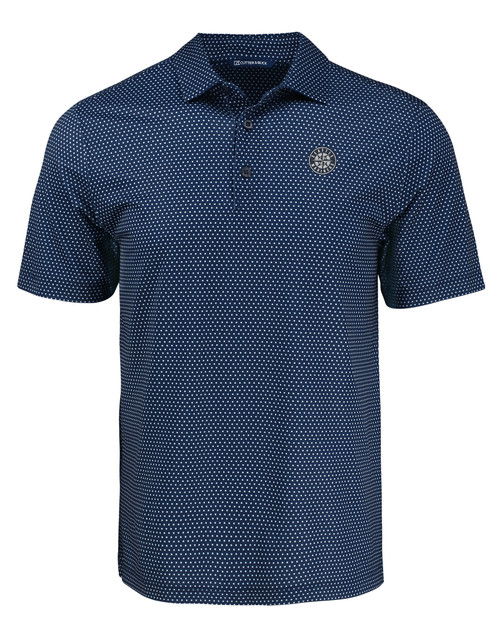 Seattle Mariners Mono Cutter & Buck Pike Eco Shadow Check Print Recycled Mens Polo NVBU_MANN_HG 1