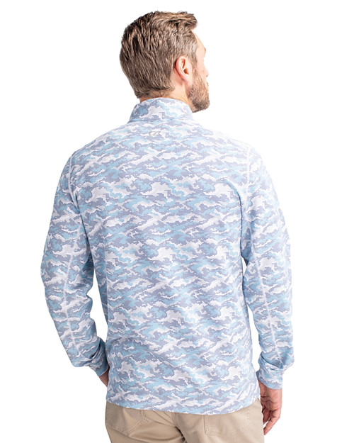 Verti Striped Camouflage-Print Tech-Jersey Half-Zip Base Layer