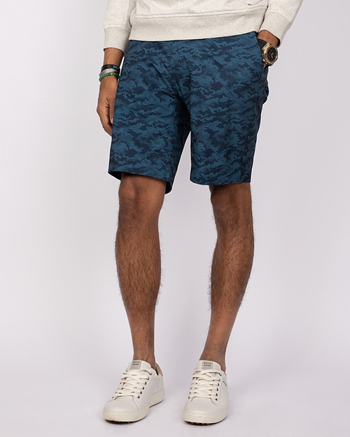 Cutter & Buck Big & Tall Bainbridge Sport Short Camo Print Navy Camo Front