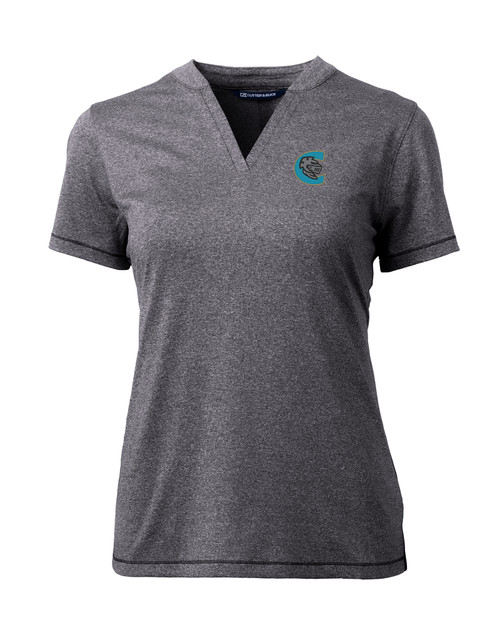 Charlotte Knights Cutter & Buck Forge Heathered Stretch Womens Blade Top CCH_MANN_HG 1