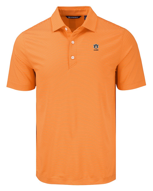Auburn Tigers Alumni Cutter & Buck Forge Eco Fine Line Stripe Stretch  Recycled Mens Polo CLWH_MANN_HG 