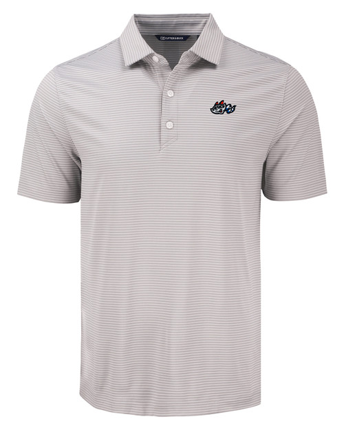 Rocket City Trash Pandas Cutter & Buck Forge Eco Fine Line Stripe Stretch  Recycled Mens Polo POLWH_MANN_HG 1