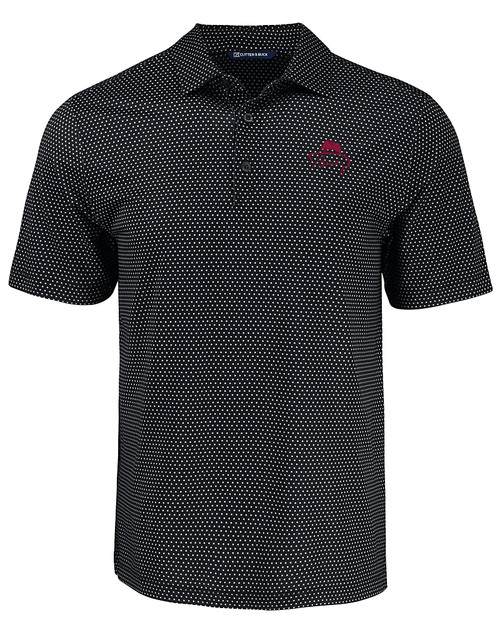 FSU Bobby Bowden Cutter & Buck Pike Eco Shadow Check Print Recycled Mens Big & Tall Polo BL_MANN_HG 