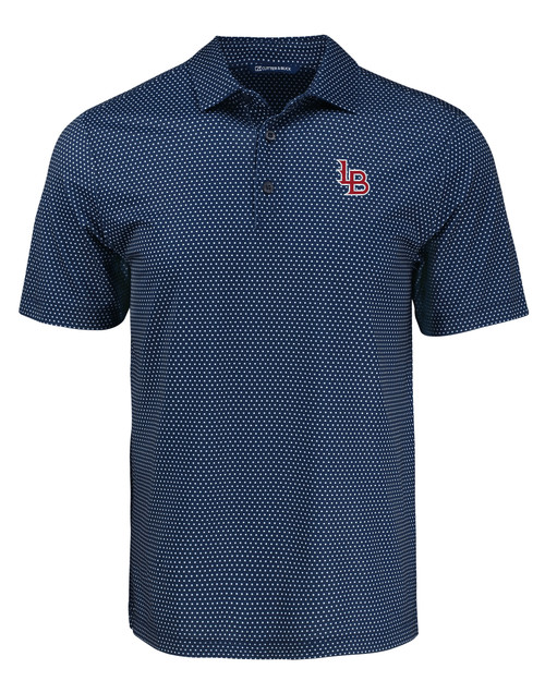 Louisville Bats Cutter & Buck Pike Eco Shadow Check Print Recycled Mens Big & Tall Polo NVBU_MANN_HG 1