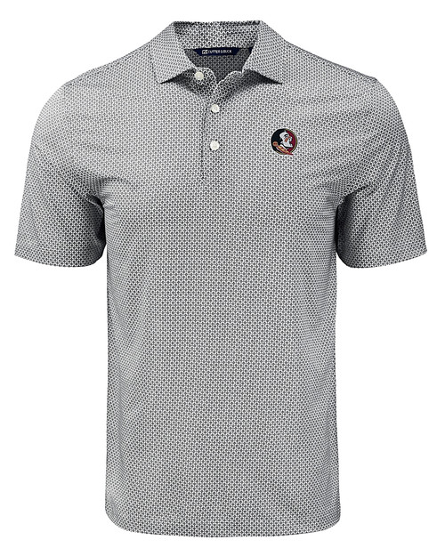Florida State Seminoles Cutter & Buck Pike Eco Diamond Dot Print Recycled Mens Big & Tall Polo BL_MANN_HG 