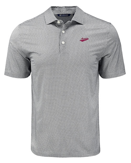 New Mexico State Aggies College Vault Cutter & Buck Pike Eco Diamond Dot Print Recycled Mens Big & Tall Polo BL_MANN_HG 