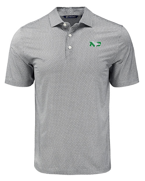 North Dakota Cutter & Buck Pike Eco Diamond Dot Print Recycled Mens Big & Tall Polo BL_MANN_HG 