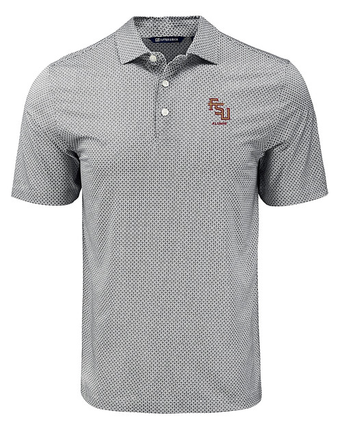 Florida State Seminoles Alumni Cutter & Buck Pike Eco Diamond Dot Print Recycled Mens Big & Tall Polo BL_MANN_HG 