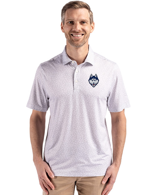UConn Huskies - Cutter & Buck Pike Eco Flora Print Recycled Mens Big & Tall Polo POL_PRO_HG 