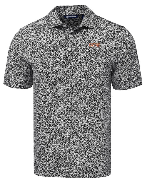 UOP Tigers Cutter & Buck Pike Eco Flora Print Recycled Mens Big & Tall Polo BL_MANN_HG 