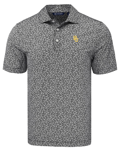 Baylor Bears Cutter & Buck Pike Eco Flora Print Recycled Mens Big & Tall Polo BL_MANN_HG 