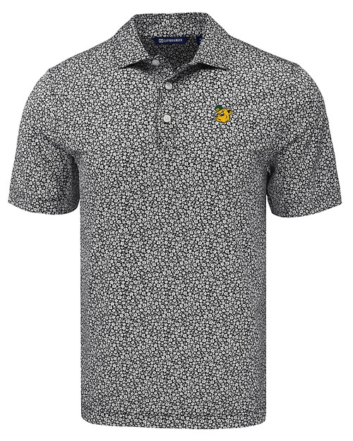 Baylor Sailor Bear College Vault Cutter & Buck Pike Eco Flora Print Recycled Mens Big & Tall Polo BL_MANN_HG 