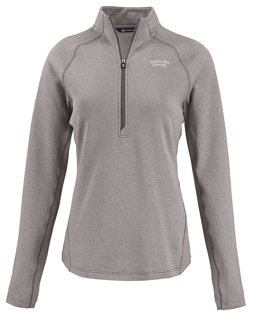 Montana State Bobcats College Vault Cutter & Buck Peshastin Fleece Recycled Womens Half Zip Pullover EGH_MANN_HG 