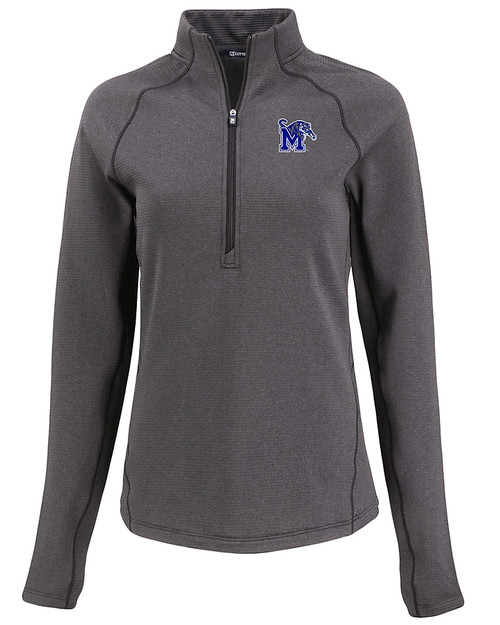 Memphis Tigers Cutter & Buck Peshastin Fleece Recycled Womens Half Zip Pullover BLH_MANN_HG 