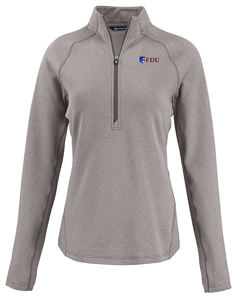 Fairleigh Dickinson Knights Cutter & Buck Peshastin Fleece Recycled Womens Half Zip Pullover EGH_MANN_HG 