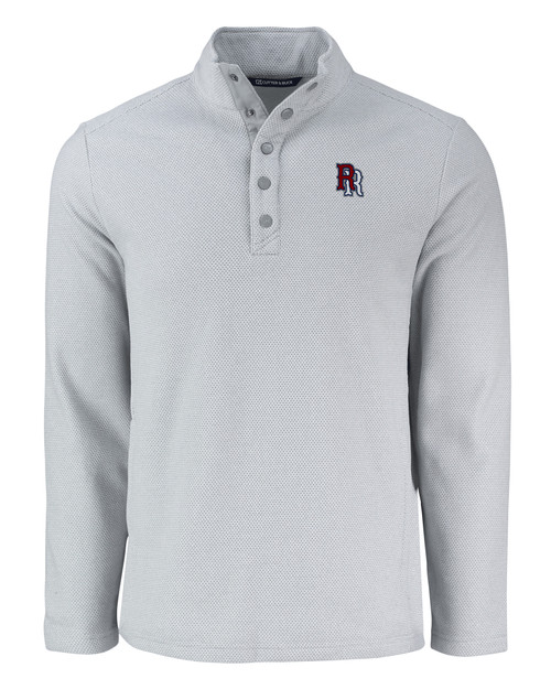 Round Rock Express Cutter & Buck Hunts Point Eco Textured Fleece Recycled Mens Snap Pullover POL_MANN_HG 1