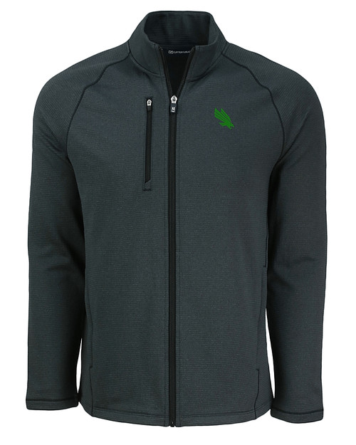 North Texas Mean Green Cutter & Buck Peshastin Fleece Recycled Mens Full Zip Jacket BLH_MANN_HG 