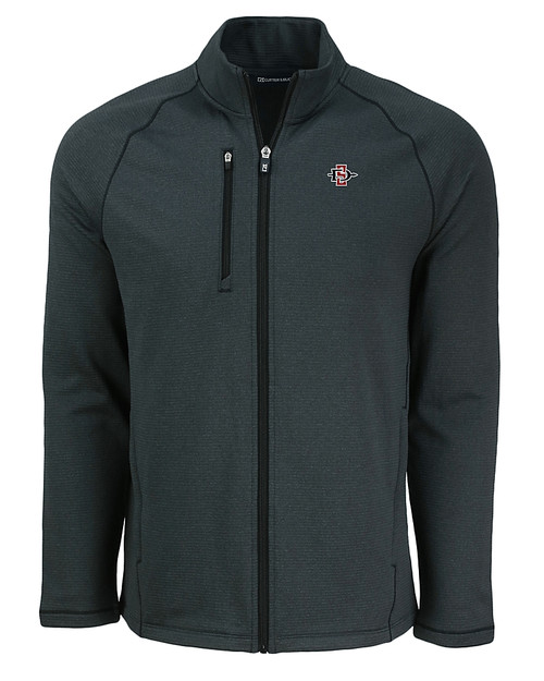 San Diego State Aztecs Cutter & Buck Peshastin Fleece Recycled Mens Full Zip Jacket BLH_MANN_HG 