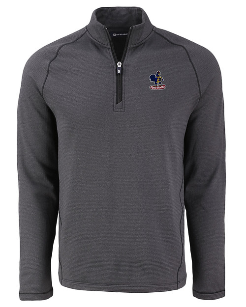 Delaware Fightin' Blue Hens College Vault Cutter & Buck Peshastin Fleece Recycled Mens Half Zip Pullover BLH_MANN_HG 