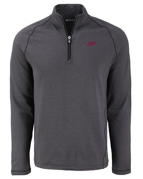 New Mexico State Aggies College Vault Cutter & Buck Peshastin Fleece Recycled Mens Half Zip Pullover BLH_MANN_HG 