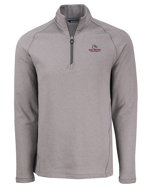 Gonzaga Bulldogs Cutter & Buck Peshastin Fleece Recycled Mens Half Zip Pullover EGH_MANN_HG 