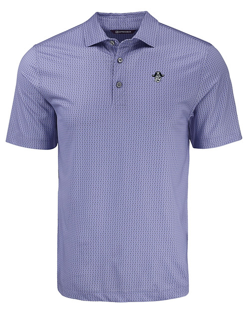 East Carolina (ECU) Pirates College Vault Cutter & Buck Pike Eco Shadow Check Print Recycled Mens Polo HYC_MANN_HG 